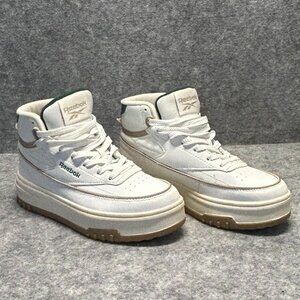 Size 6.5 - Reebok Club C Geo Mid White Dark Green W